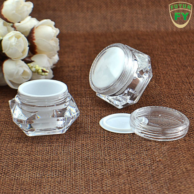 Fuyun Cosmetic Packing Plastic Container Jar Acrylic Double Wall Plastic Container Jar