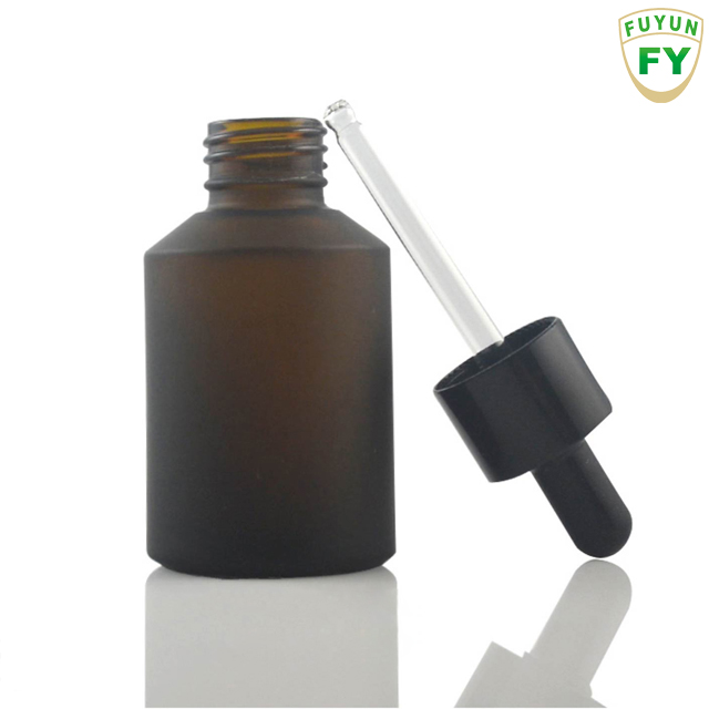 Fuyun Cosmetic packaging serum essential oil amber green clear 60ml Glass Dropper Bottle for skin care