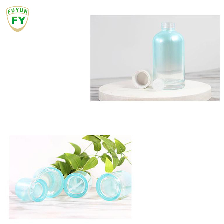 Fuyun Empty Perfume Bottles Bulk 40ml 100ml 120ml Blue Spray Glass Bottle with Pump