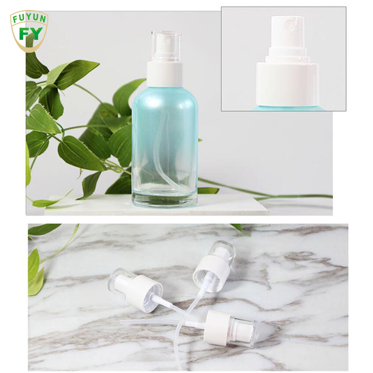 Fuyun Empty Perfume Bottles Bulk 40ml 100ml 120ml Blue Spray Glass Bottle with Pump