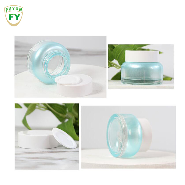 Fuyun Empty Perfume Bottles Bulk 40ml 100ml 120ml Blue Spray Glass Bottle with Pump