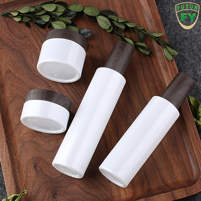Fuyun Environmental bamboo cap 120ml cosmetic cream glass bottle with wooden lid
