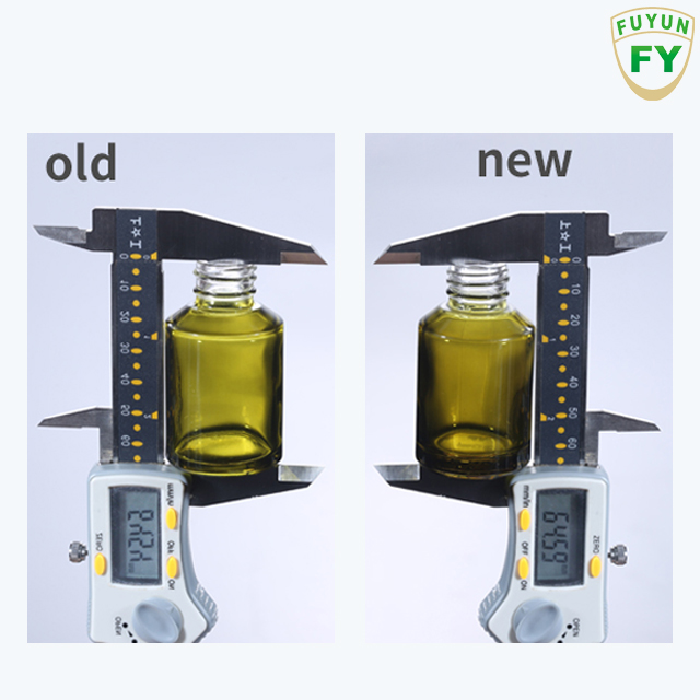 Fuyun Fast Shipping Facial Serum Bottle Thick Bottom Green Essential Oil Green Frosted Glass Dropper Bottles 30ml