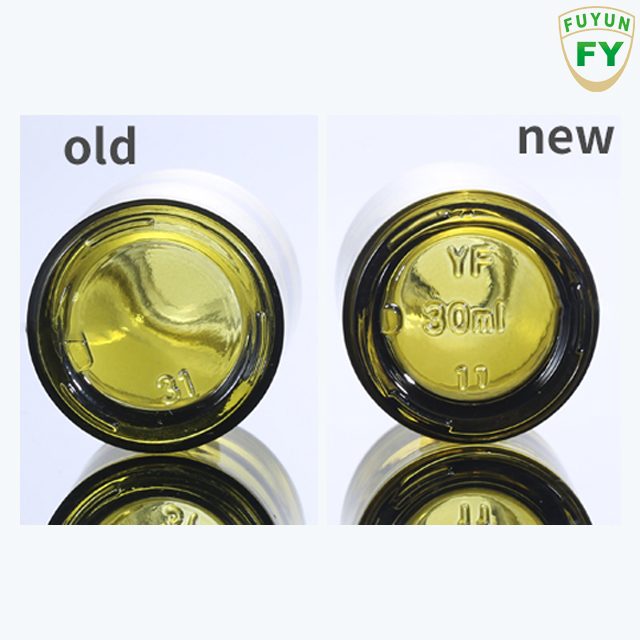 Fuyun Fast Shipping Facial Serum Bottle Thick Bottom Green Essential Oil Green Frosted Glass Dropper Bottles 30ml