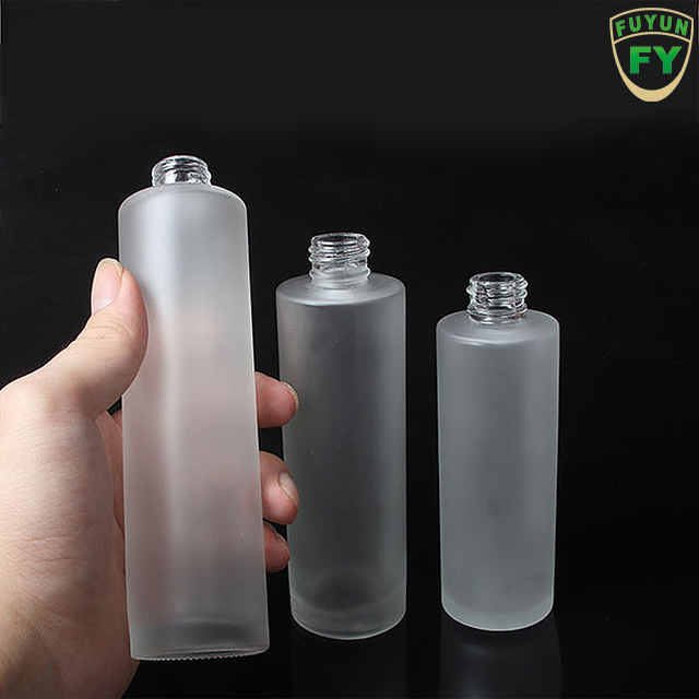 Fuyun Fast Shipping Variety Size Luxury Skin Care Jar 100ml Empty Frosted Glass Cosmetic Lotion Pump Bottles