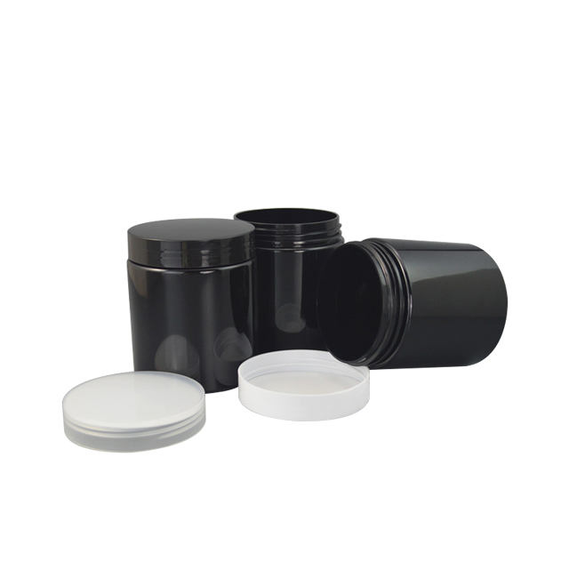 Fuyun Fast shipping 250g big black facial pet plastic cream jar