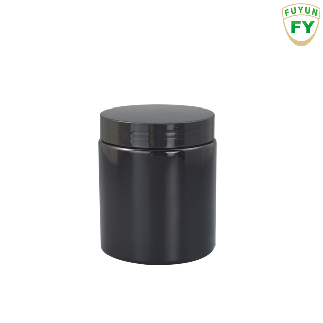 Fuyun Fast shipping 250g big black facial pet plastic cream jar