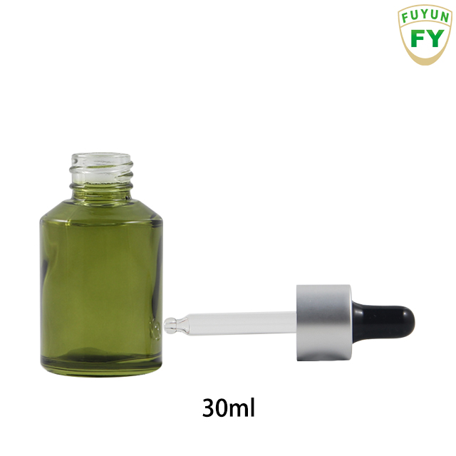 Fuyun Fast shipping 30ml green vape e liquid packaging glass dropper bottle