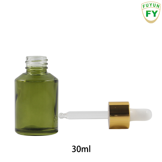 Fuyun Fast shipping 30ml green vape e liquid packaging glass dropper bottle