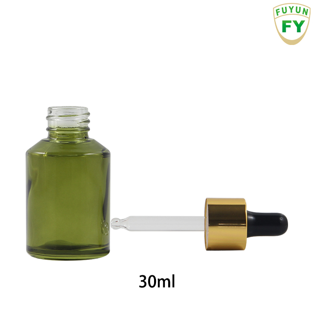 Fuyun Fast shipping 30ml green vape e liquid packaging glass dropper bottle