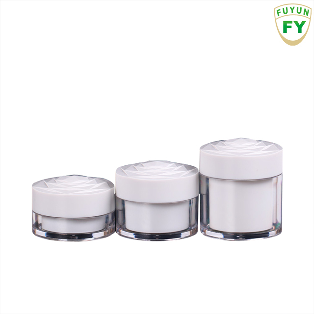 Fuyun Fast shipping Empty Gel Cosmetic Container 20g/30g/50g Double Wall Skin Care Facial Cream Jar