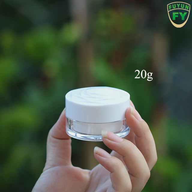 Fuyun Fast shipping Empty Gel Cosmetic Container 20g/30g/50g Double Wall Skin Care Facial Cream Jar