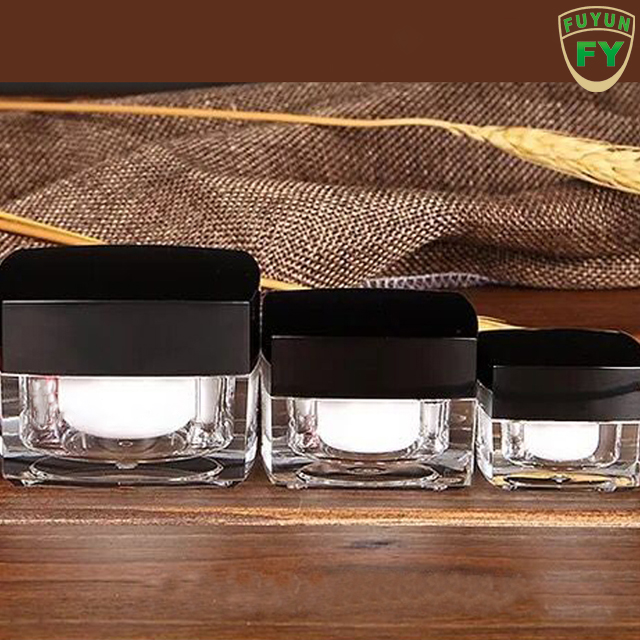 Fuyun Fast shipping high quality 5g 10g 15g 20g clear square cosmetic facial cream acrylic jar