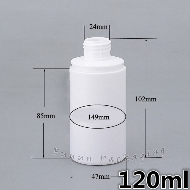 Fuyun Fast shipping wholesale plastic HDPE 120ml white cylinder spray pump bottle