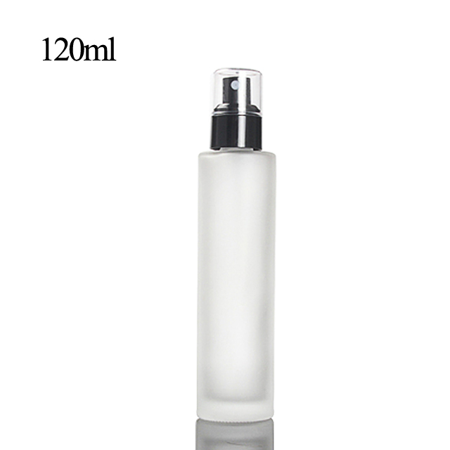 Fuyun In stock 120ml clear matte glass bottle toner lotion mist spray pump bottle
