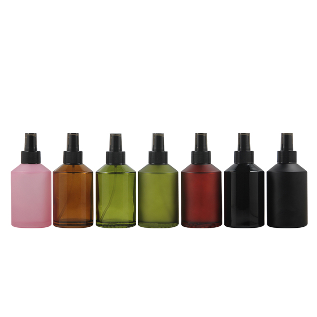 Fuyun In stock 200ml Empty Color Glass Cosmetic Lotion Serum Skincare Pump Bottle