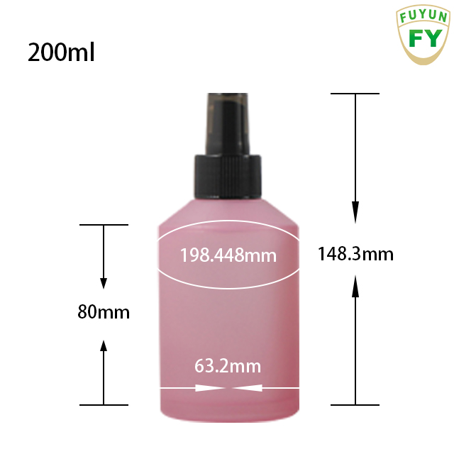 Fuyun In stock 200ml Empty Color Glass Cosmetic Lotion Serum Skincare Pump Bottle