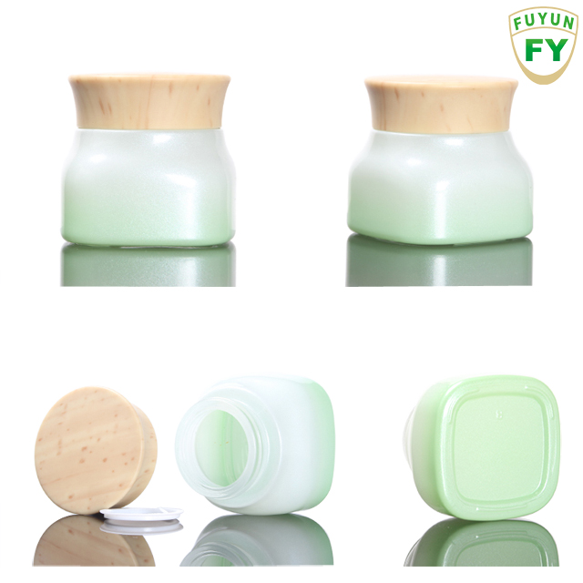 Fuyun In stock 40ml 100ml 120ml Square Containers Suit Glass Bottle and Jar