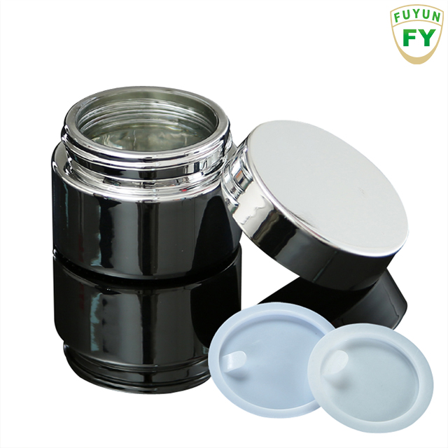 Fuyun In stock 5ml / 10ml / 20ml / 30ml / 50ml popular fancy design variety of sized shiny silver color glass jar