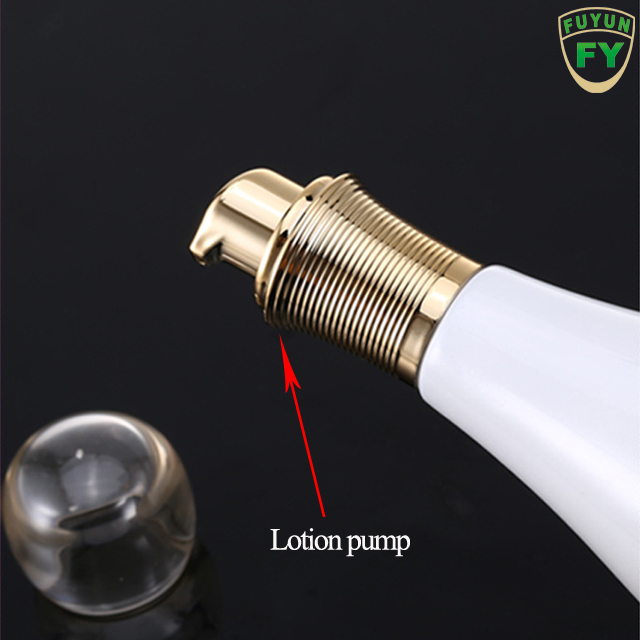 Fuyun In stock 60ml/100ml/150ml big capacity beauty design luxury lotion pump glass bottle