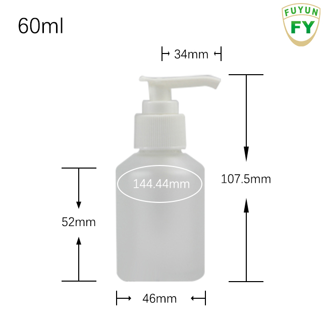 Fuyun In stock 60ml clear/amber/whiite color pressure pump glass bottle