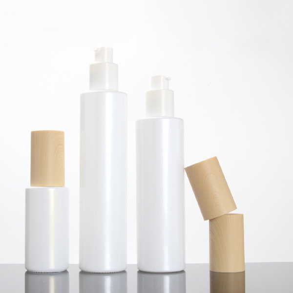 Fuyun In stock No MOQ 20ml/30ml/60ml/100ml/120ml Bamboo Cap White Essential Oil Glass Bottle