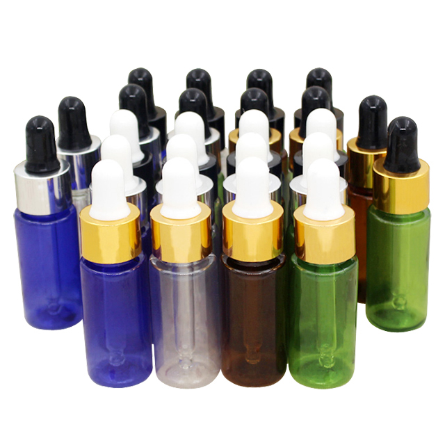 Fuyun In stock new material clear/green/brown/blue dropper bottle for Essential Oil
