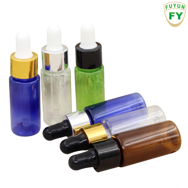 Fuyun In stock new material clear/green/brown/blue dropper bottle for Essential Oil