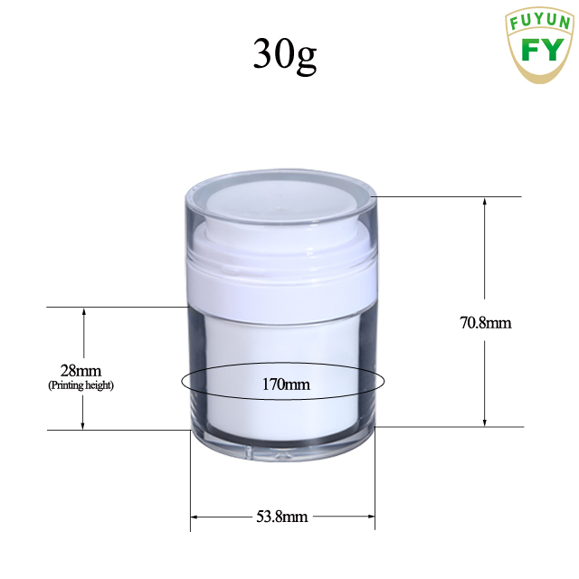 Fuyun Low Moq 30g Empty Round Acrylic Cosmetic Skin Care Cream Jar