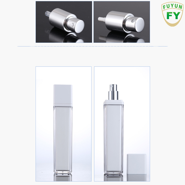 Fuyun Low Moq 50ml/100ml Beauty Products Bottles Square Shape Plastic Cosmetic Acrylic Bottle and Jars