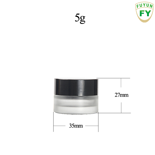 Fuyun Low Moq 5g Mini Cosmetic Packaging Frosted Eye Face Cream Glass Jar with Lid