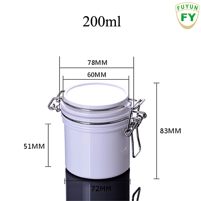 Fuyun MOQ 1PCS 200ml Round Aritight Container Coffee Cookie Snack Food Storage Containers