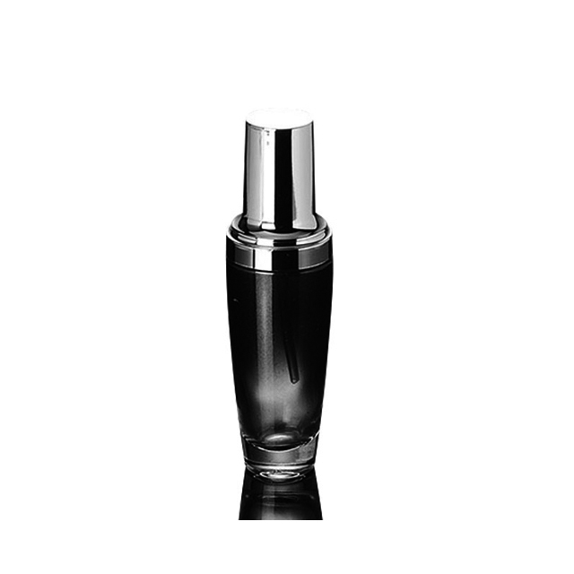 Fuyun MOQ 1pcs Empty matte black 50ml square cosmetic glass lotion bottles with lotion pump