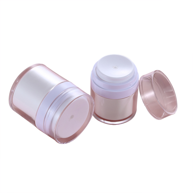 Fuyun MOQ 1pcs New design factory price 50ml empty Acrylic airless pump cream jar 50g for cosmetic packaging