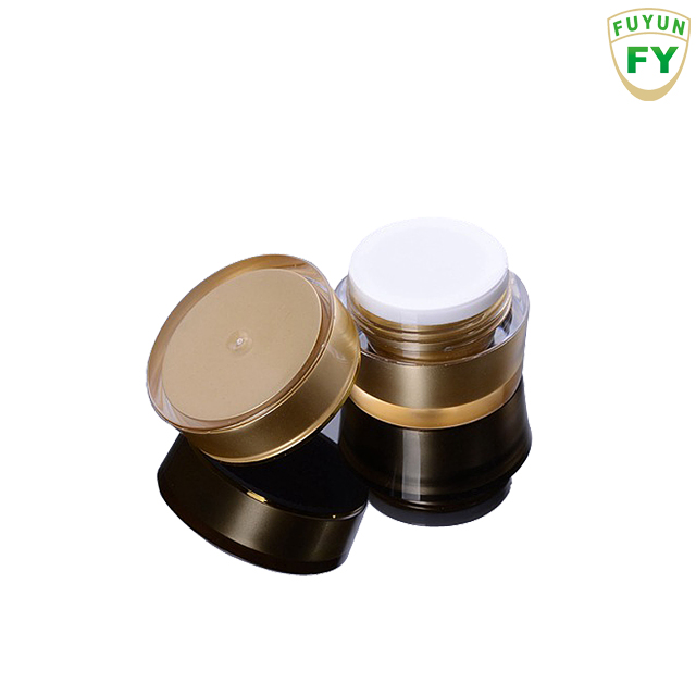 Fuyun MOQ 1pcs gold color face cream round acrylic cosmetic jar 5g