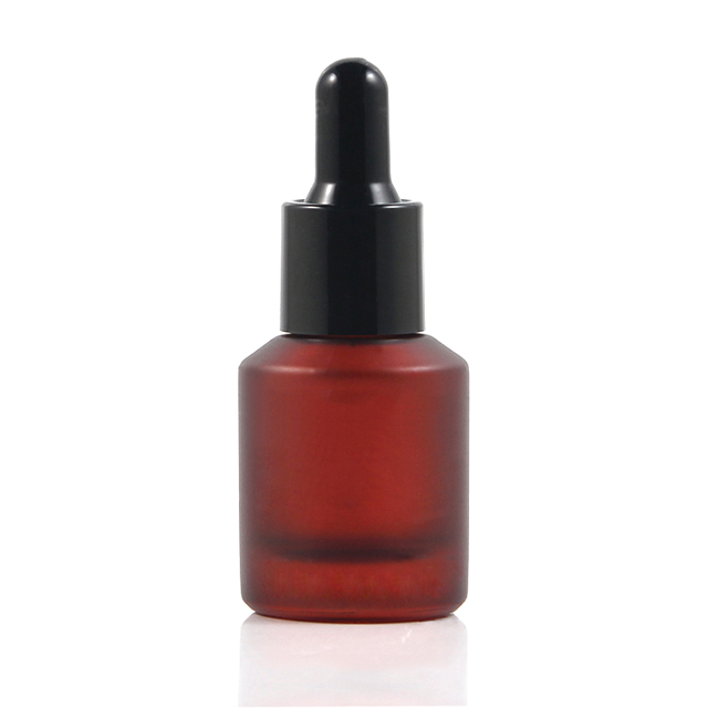Fuyun MOW 1pcs 15ml cosmetic packaging amber green black frosted essential oil dropper glass bottle
