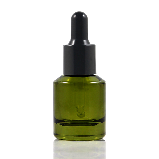 Fuyun MOW 1pcs 15ml cosmetic packaging amber green black frosted essential oil dropper glass bottle