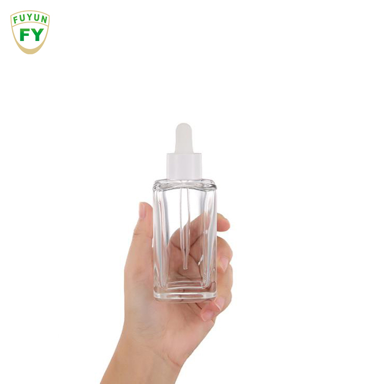 Fuyun Manufacturing Luxury 100 Ml Square Essential Oil Glass Dropper Bottles