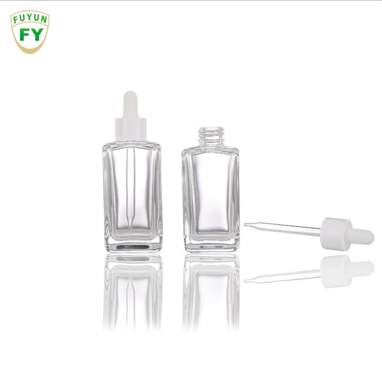 Fuyun Manufacturing Luxury 100 Ml Square Essential Oil Glass Dropper Bottles
