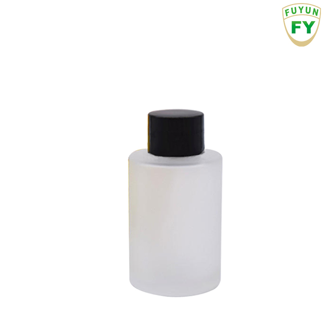 Fuyun Matt 30ml Flat Shoulder Frosted Glass Clear Cosmetic Essential Oil Dropper Bottles with Dropper