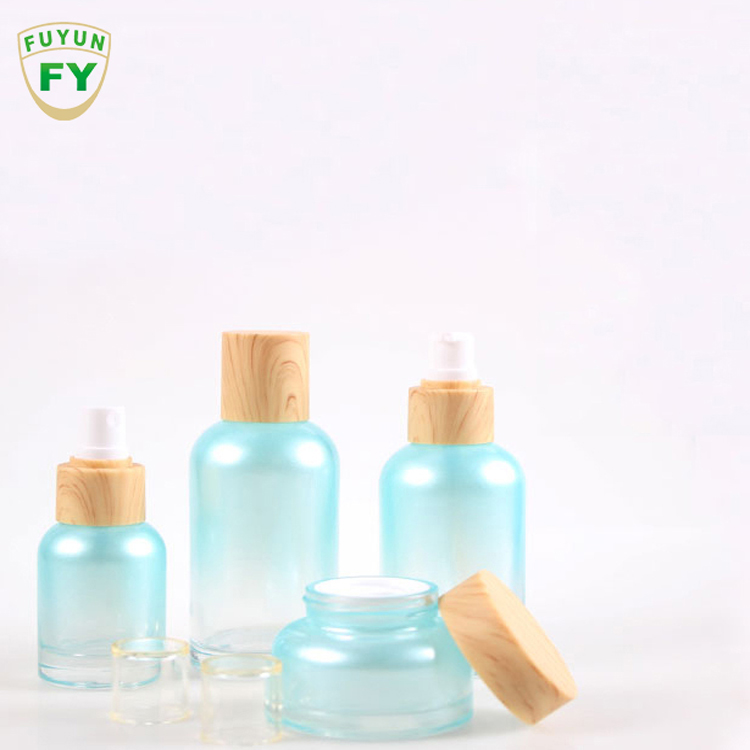 Fuyun New Arrival 40ml 100ml 120ml Bamboo Pump Sprayer Glass Bottles