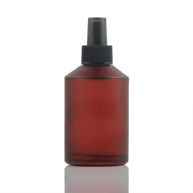 Fuyun No MOQ 15ml/30ml/60ml/125ml/200ml stocked wholesale frosted red color spray pump lotion bottle