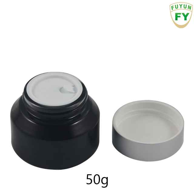 Fuyun No MOQ 50ml pink/green/red/black matte skin care packaging glass cosmetic cream jar