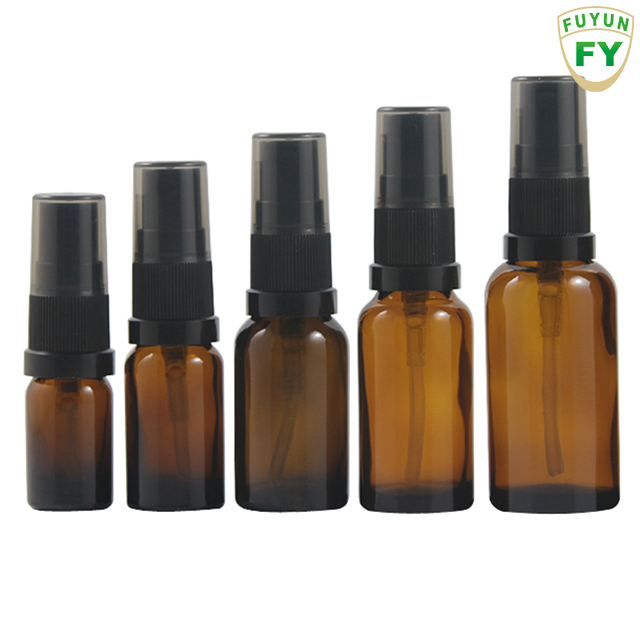 Fuyun No MOQ 5ml 10ml 15ml 20ml 30ml 50ml 100ml brown pressure pump spray glass bottle