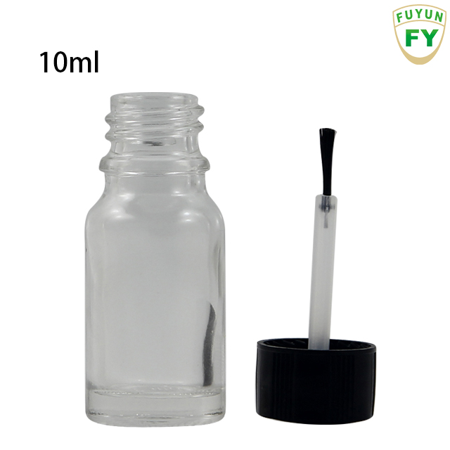 Fuyun No MOQ 5ml/10ml/15ml/20ml/30ml/50ml empty clear glass nail polish bottle