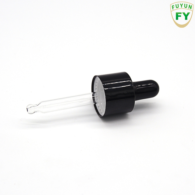 Fuyun Pink Cosmetic Frosted Glass Serum Dropper Bottle 30ml Essential Oil Glass Bottle with Black Collar