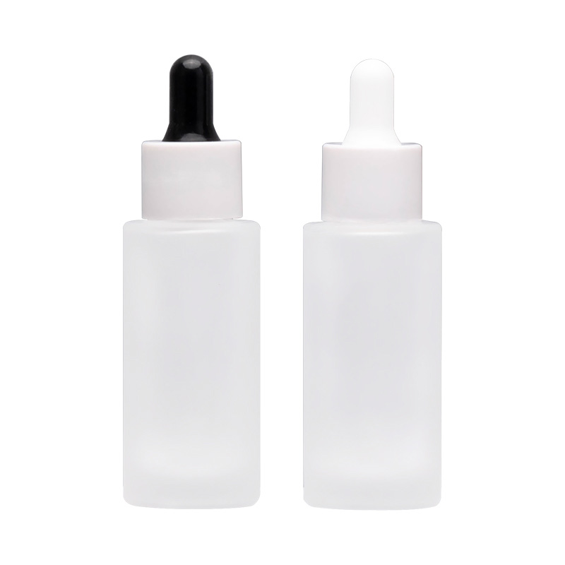 Fuyun Promotional 30ml Frosted Glass Dropper Bottle Cosmetic Bulk Essential Oil Bottles