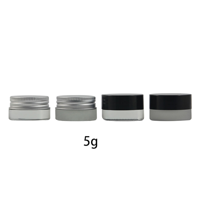 Fuyun Quick Shipping 5g Mini Screw Cap Glass Container Cosmetics Cream Jars for Skin Care