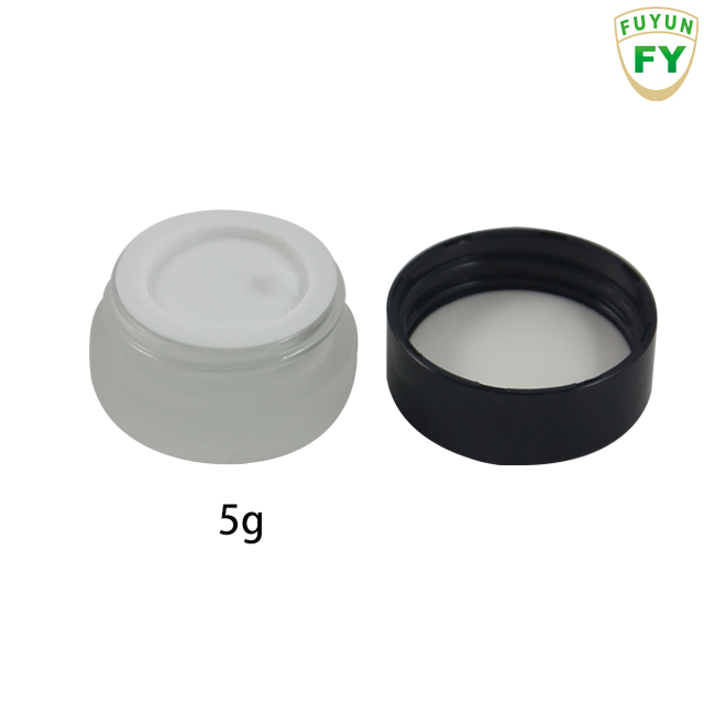 Fuyun Quick Shipping 5g Mini Screw Cap Glass Container Cosmetics Cream Jars for Skin Care