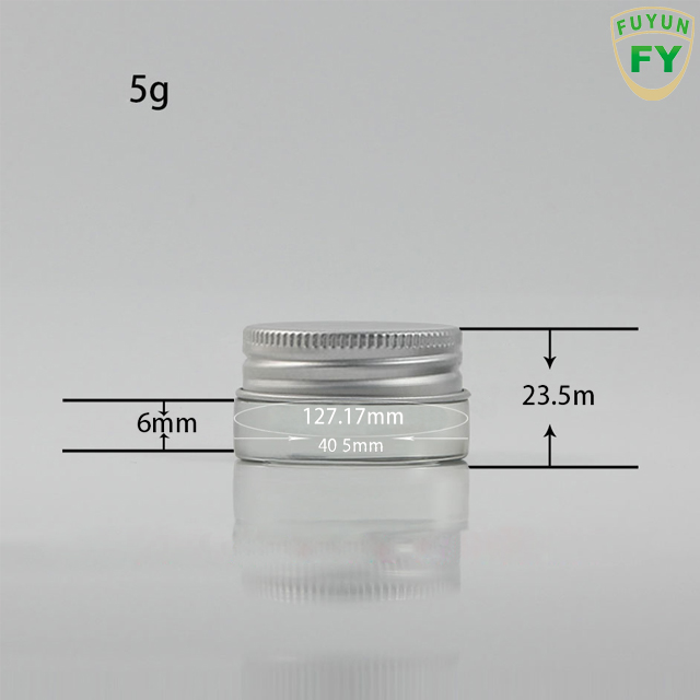 Fuyun Quick Shipping 5g Mini Screw Cap Glass Container Cosmetics Cream Jars for Skin Care